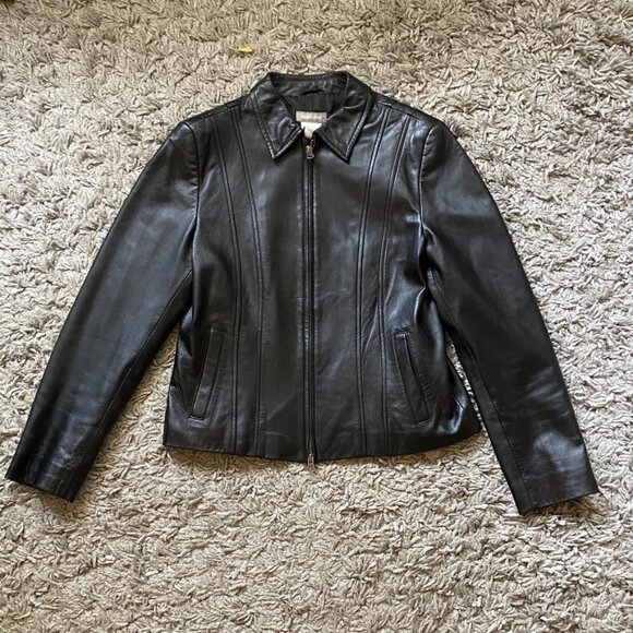 Steilmann Leather Bomber Jacket | Excellent Condition | Women's Outerwear - Picture 8 of 15